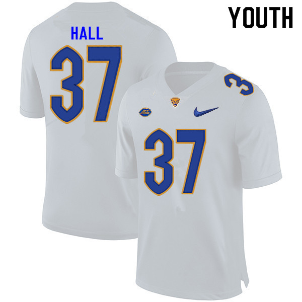 Youth #37 Stephon Hall Pitt Panthers College Football Jerseys Sale-White